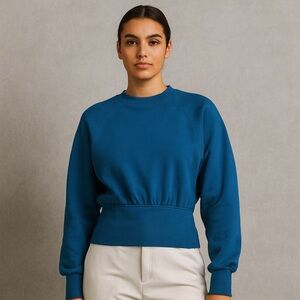 Lululemon Hugged-Waist‎ Cotton Pullover Blue Borealis Size: 8-10